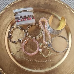 Elegant Gold and Silver Bracelet Set